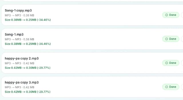 Compress and review result size