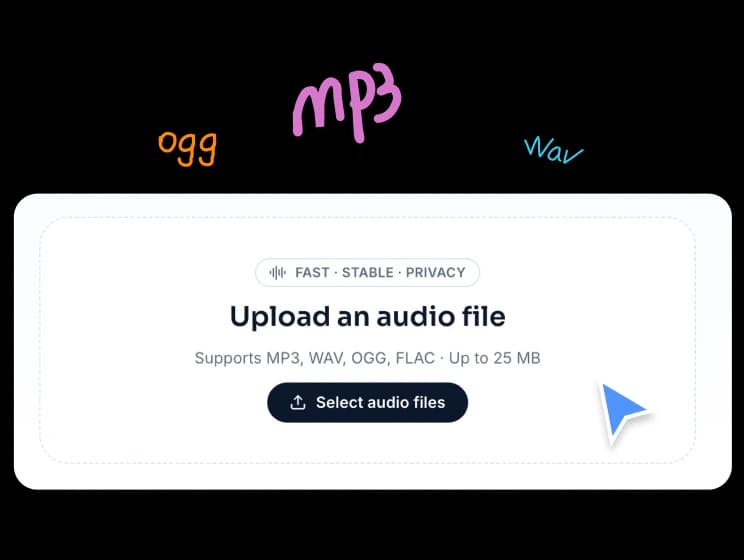 Upload your audio file